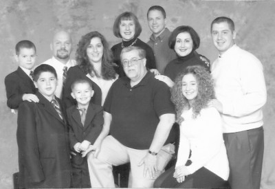 The last Wrenn family picture, taken in November 2007, shows (back, l to r) Travis Nichols, John Nichols, Elizabeth Wrenn Nichols, Elizabeth Johnson, Bradley Still, Jessica Wrenn Still, Scott Wrenn, (front, l to r) Wyatt Lyons, John Nichols, Dennis Wrenn, and Brooke Williamson Wrenn (photo from Facebook)