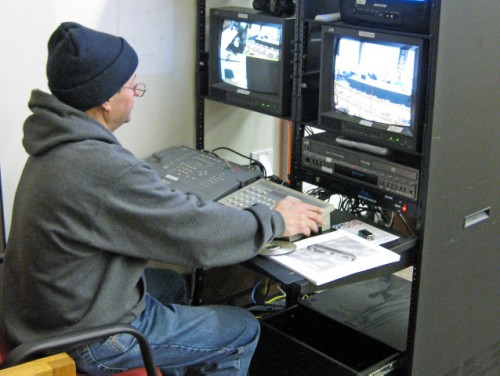Cable Access Facilitator Lou D’Amico taping a selectmen meeting earlier this year
