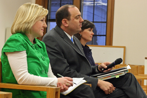 Rep. Danielle Gregoire (left), Senator Jamie Eldridge (center), and Rep. Carolyn Dykema (right)