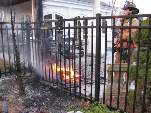 Firefighters respond to a fire on Old Harry Road (photo courtesy of the Southborough Fire Department)