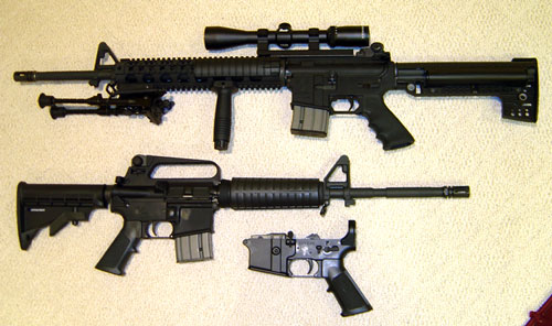 AR-15 semi-automatic rifle