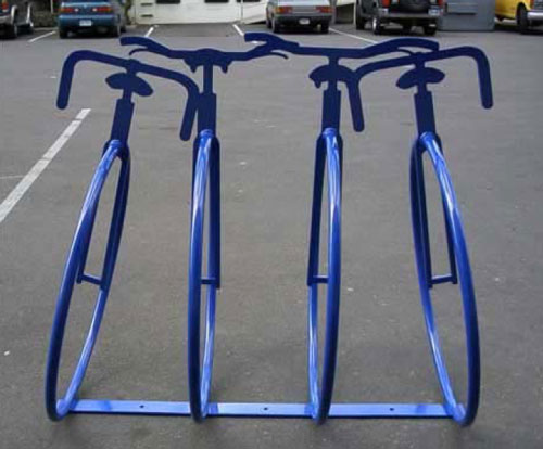 A version of this bike rack in black will go downtown