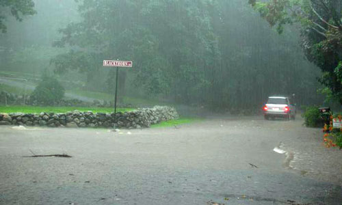 Flooding in July (Photo courtesy of the Southborough Fire Department)