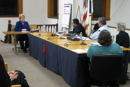 Interim Chief Jane Moran is interviewed by selectmen