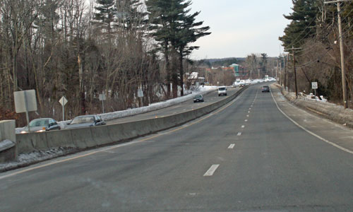 A stretch of Route 9 in Southborough taken last winter