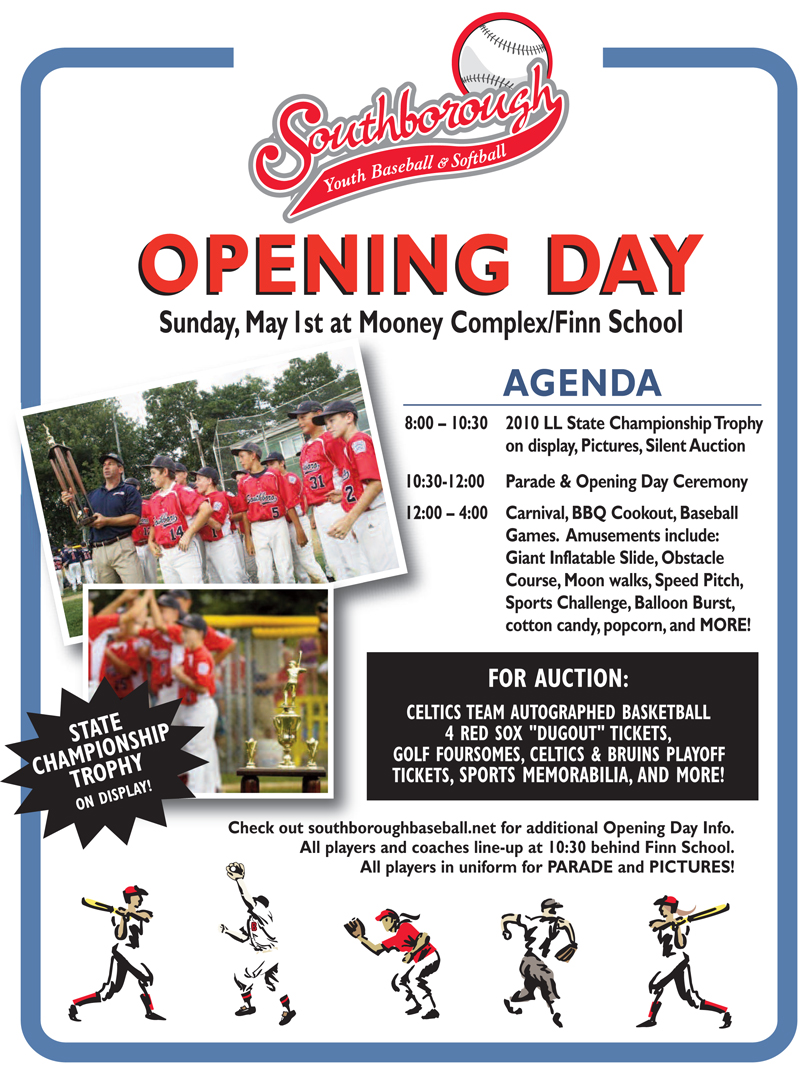 Reminder Baseball and softball opening day on Sunday My Southborough