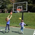 Woodward playground area basketball courts