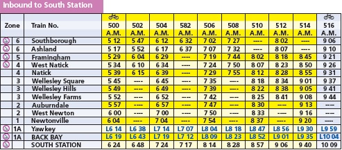 Updated - Southborough's new commuter rail schedule - starting January