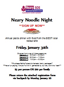 Neary Noodle Night  2015 Registration form