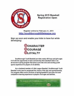 Southborough Little League flyer