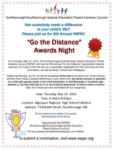 NSPAC Go the Distance Award Night flyer