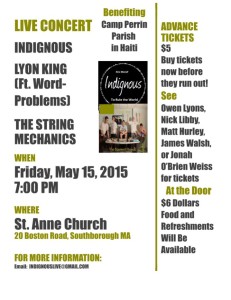st anne's concert for Haiti flyer