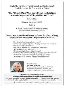 ABCs of ZZZs flyer