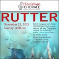 Heritage Chorale's Rutter concert flyer