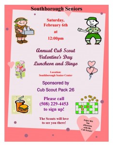 Annual Cub Scout Valentine's Day Luncheon and Bingo