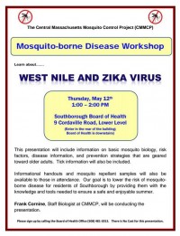 mosquito borne disease workshop flyer