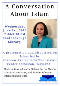 conversation about Islam flyer