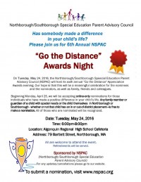 Go the distance awards night flyer