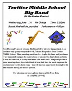 Trottier Big Band concert flyer