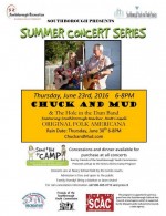 Flyer for Summer concert with Chuck and Mud