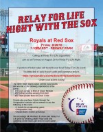 relay for life at sox flyer