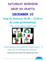 Drop in Crafts flyer
