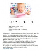 Babysitting 101 flyer