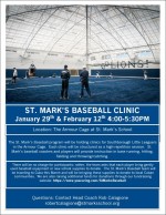 St Mark's baseball clinic flyer