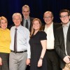 SAM staff, Left to Right: Terry Newman (Producer), Neil Rossen (Treasurer), Brian Greene (Clerk), Katelyn Willis (Executive Director), Warren Palley (Chair), and Trevor Dillman (Production Manager)