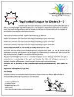 co-ed flag football league flyer