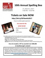 SEF 10th annual spelling bee flyer