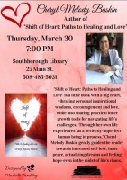 author night flyer for Melody Baskin