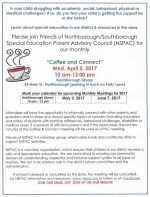 NSPAC Coffee and Connect flyer