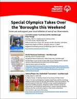 Special Olympics Boroughs weekend flyer