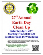 Rotary's earth day cleanup 2017 flyer