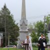 Sermon at Civil War monument (photo by Joao Melo)