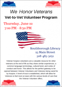 Vet2Vet Volunteer Program flyer