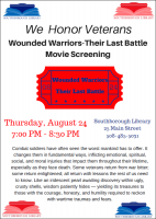 Wounded Warriors - We Honor Veterans flyer