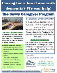 Savvy Caregiver Summer flyer