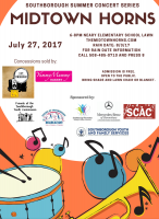 summer concert flyer midtown horns