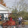 Up the hill at the Southborough Historial Musem, they held a demo of the Town's 1868 fire pump