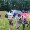 Boy Scouts rope bridge has become a popular part of town festivals (photo by Beth Melo)