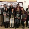 L-R, B-F: Bobby & Michael Cooley, Joe Berube, Chet Leonard, Liz Holmes, Carly O'Connell, Sarah Dahlstrom, Caitlyn Baker-Gildart, and Bill Griffin. (Also inducted - Brian Cooke not pictured)