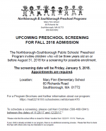 Finn preschool screening 2017 flyer