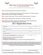 Wrestling clinic 2017 registration form
