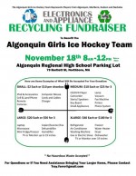 arhs girls ice hockey electronic recycling fundraiser flyer