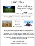Golf Course Conservation Restriction forum flyer