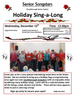 Senior Songsters holiday sing-a-long flyer