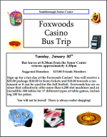 Foxwoods bus trip flyer