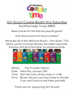 Girl Scout Cookie flyer